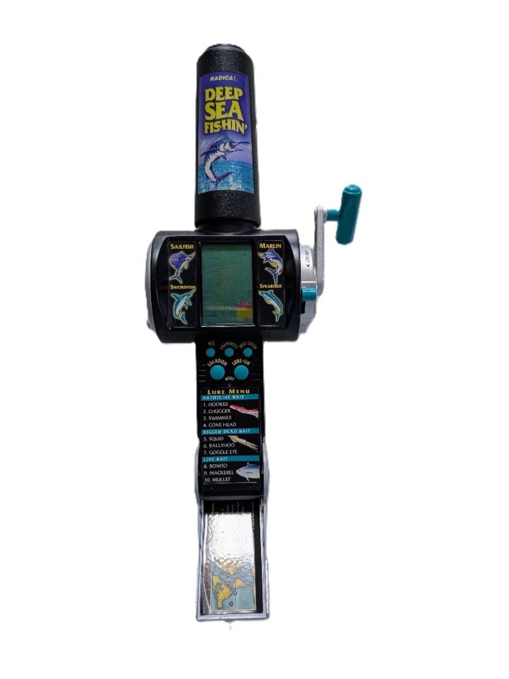 VTG 1997 Radica Deep Sea Fishin' Handheld Electronic Fishing Game Tested Works